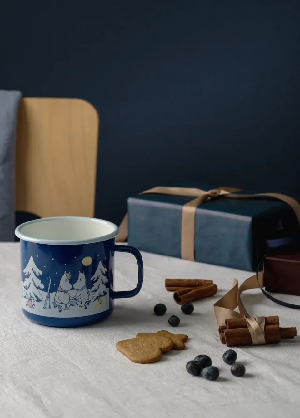 Muurla Moomin enamel mug 80 cl, Starry night Blue New