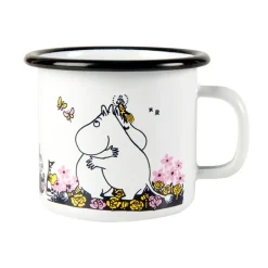 Muurla Moomin enamel mug hugs 25 cl, White Sale