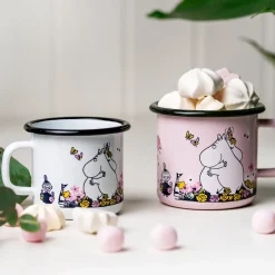 Muurla Moomin enamel mug hugs 25 cl, White Sale