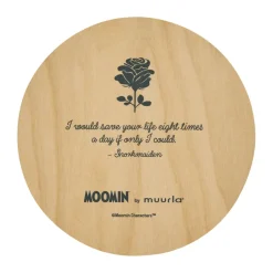 Muurla Moomin glass coaster Ø10 cm, Snorkmaiden Yellow