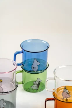 Muurla Moomin glass mug 35 cl, Blue New