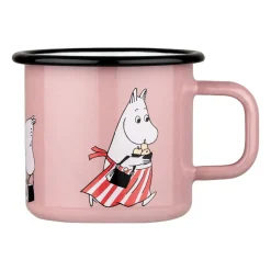 Muurla Moomin mamma enamel mug 37 cl, Pink Outlet