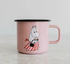 Muurla Moomin mamma enamel mug 37 cl, Pink Outlet