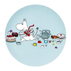 Rätt Start Moomin Picnic flat plate Ø19.5 cm, Light Blue