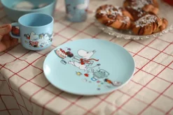 Rätt Start Moomin Picnic flat plate Ø19.5 cm, Light Blue