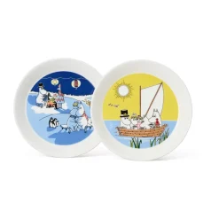 Moomin Arabia Moomin plate Bonfire & Sailing 2 parts, 19 cm Multi Outlet