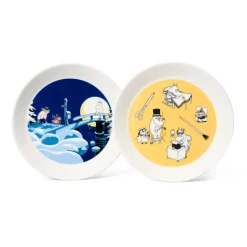Moomin Arabia Moomin plate set Office & Winternight, Ø19 cm Multi