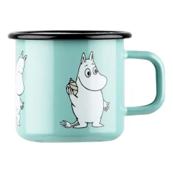 Muurla Moomin Retro enamel mug 37 cl, Mint BlueTurquoise New