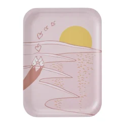 Muurla Moomin tray 20x27 cm, A moment Pink Best