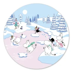 Opto Design Moomin trivet winter 2022 Ø21 cm, Blue-white-pink BlueWhitePink Discount
