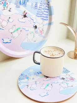 Opto Design Moomin trivet winter 2022 Ø21 cm, Blue-white-pink BlueWhitePink Discount