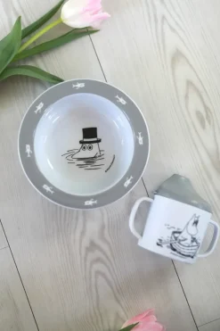 Rätt Start Moomin Water & Bath sippy cup & suction cup plate, Grey Online