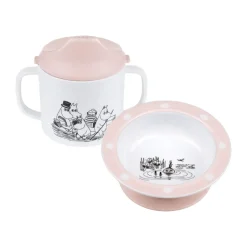Rätt Start Moomin Water & Bath sippy cup & suction cup plate, Pink Discount