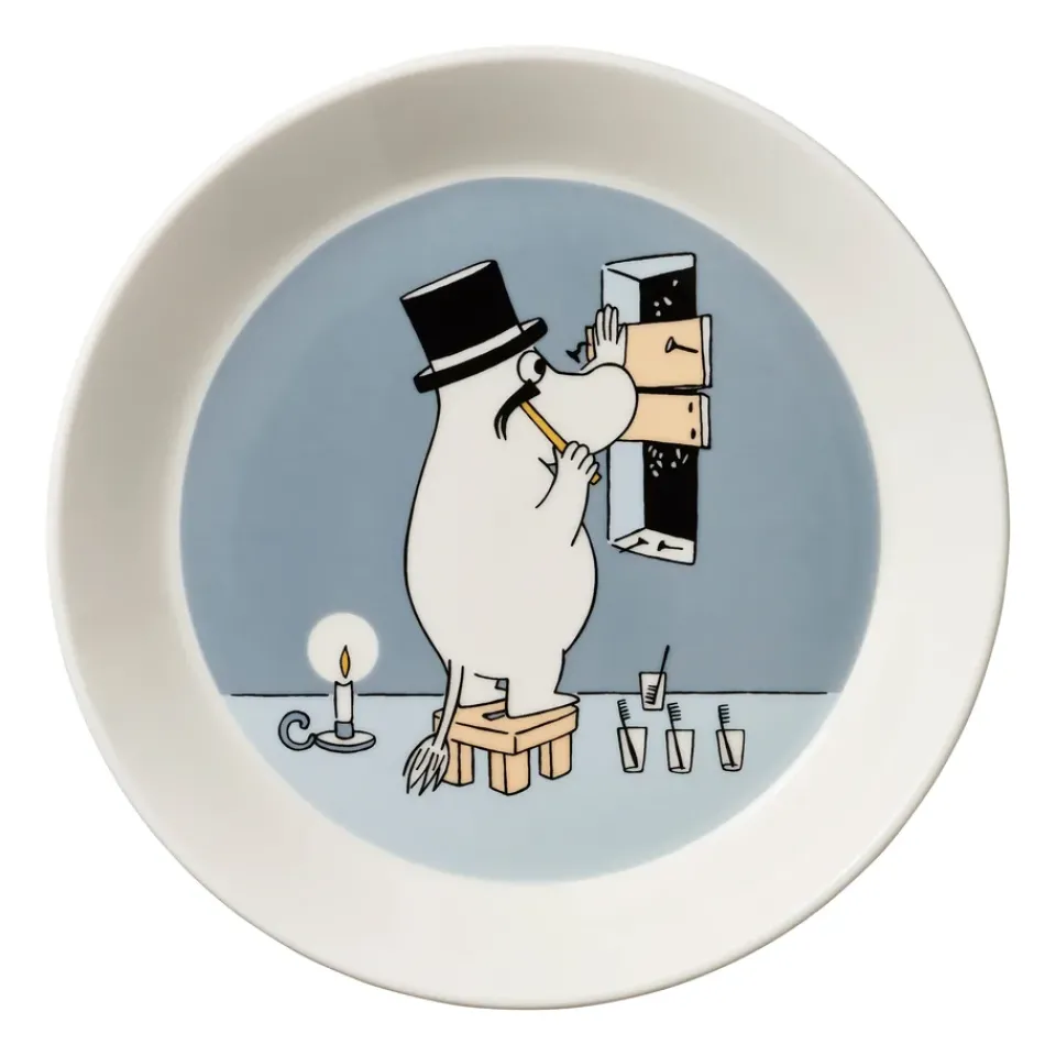 Moomin Arabia Moominpappa Moomin plate Ø19 cm, Grey Hot