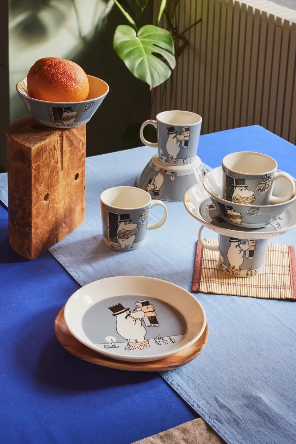 Moomin Arabia Moominpappa Moomin plate Ø19 cm, Grey Hot
