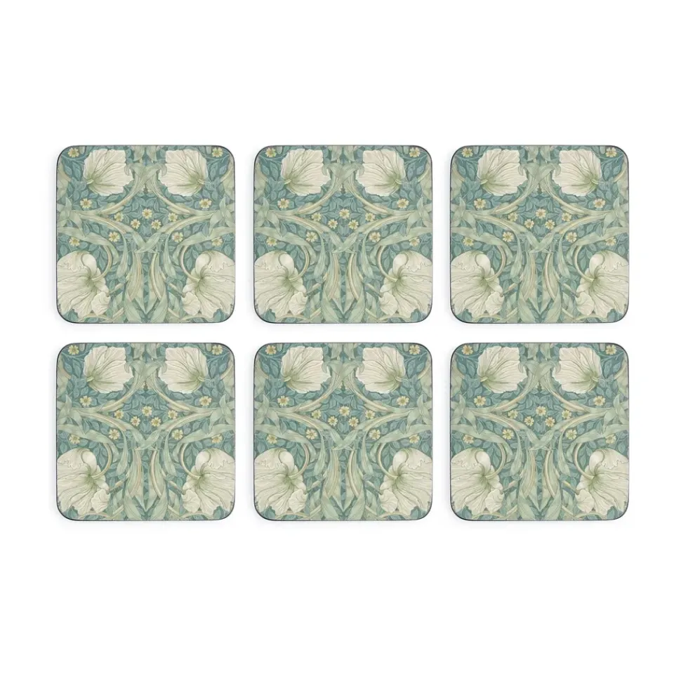 Pimpernel Morris & Co coasters 6-pack, Green, blue GreenBlue Sale