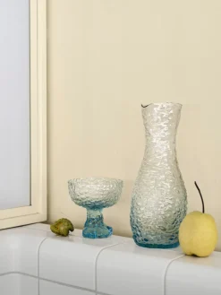 Kosta Boda Moss coupe champagne glass 35 cl, Circular glass GreenBlue Hot