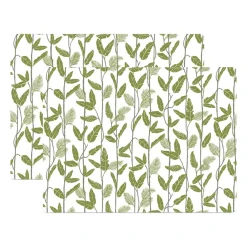 Åry Home Mougli Green placemat 30x40 cm 2-pack, Green-white GreenWhite