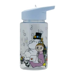 Rätt Start Mumin Archipelago water bottle 550 ml, Blue Transparent Outlet