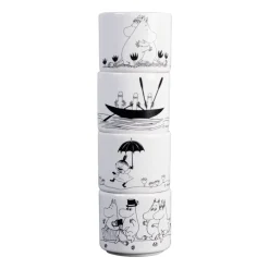 Pluto Design Mumin egg cup 4 pieces, White WhiteBlack Discount