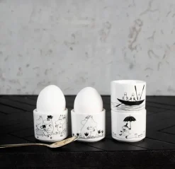 Pluto Design Mumin egg cup 4 pieces, White WhiteBlack Discount
