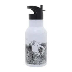 Rätt Start Mumin Graphic water bottle 34 cl, White BlackWhite Clearance