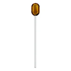 Muurla latte spoon glass 15.5 cm, Yellow-clear YellowTransparent Hot