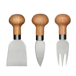 Sagaform Nature cheese knife set 3 pieces, Oak BrownSilver-coloured Sale
