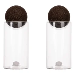 Sagaform Nature salt- and pepper set with cork stopper 2-pack, Clear-dark Brown Sale