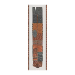 Ekelund Linneväveri Net pattern runner 35x120 cm, Brown Sale