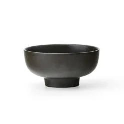 Audo Copenhagen New Norm bowl on foot Ø12 cm, Dark glazed BrownBlack New