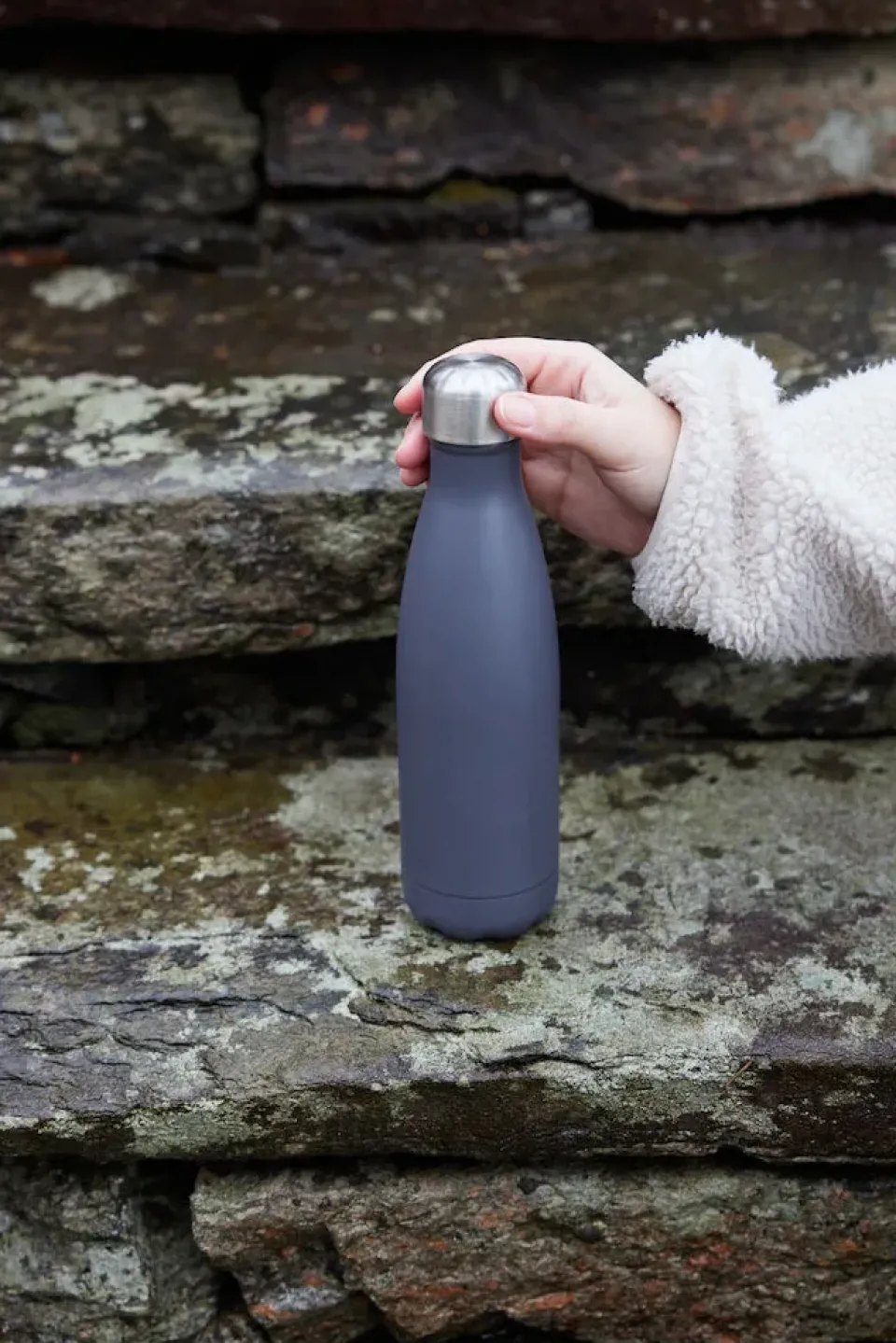 Sagaform Nils steel bottle 50 cl, Gray Grey Online