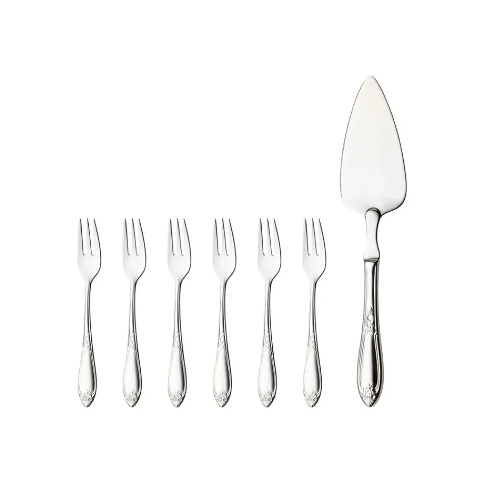 Hardanger Bestikk Nina cake set 7 pieces, 7 pieces Silver-coloured Online