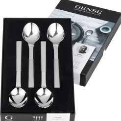 Gense Nobel starter- and dessert spoons 4-pack, 4-pack Silver-coloured Online
