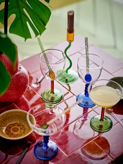 Bloomingville Noemi cocktail glass 23 cl, Blue Online