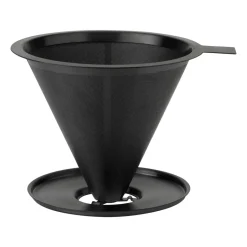 Stelton Nohr slow brew fine mesh coffee funnel, metallic Black Clearance