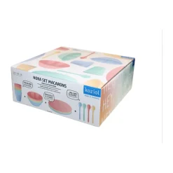 Koziol Nora Macarons dinnerware set 16 pieces, Multi Discount
