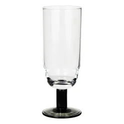 Broste Copenhagen Nordic Bistro champagne glass 20 cl, Clear-smoke stem Transparent New