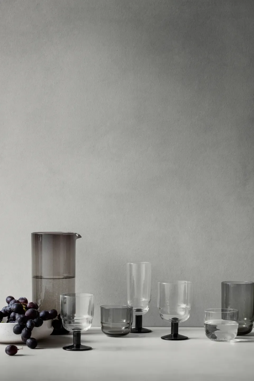 Broste Copenhagen Nordic Bistro white wine glass 20 cl, Clear-smoke stem Transparent Discount