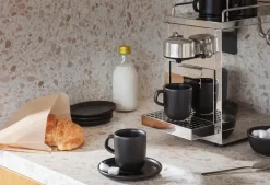 Eva Solo Nordic Kitchen espresso cup with saucer, Black Outlet