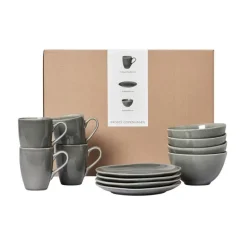 Broste Copenhagen Nordic Rain breakfast set, 12 pieces Grey New