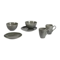 Broste Copenhagen Nordic Rain breakfast set for two, 6 pieces Grey Sale