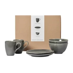Broste Copenhagen Nordic Rain breakfast set for two, 6 pieces Grey Sale