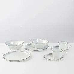 Broste Copenhagen Nordic Salt breakfast set for two, 6 pieces WhiteBlack