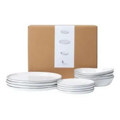 Broste Copenhagen Nordic Salt dinner service set, 12 pieces White Online