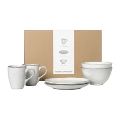 Broste Copenhagen Nordic Sand breakfast set for two, 6 pieces Beige Online