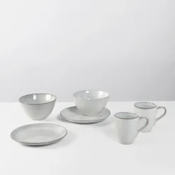 Broste Copenhagen Nordic Sand breakfast set for two, 6 pieces Beige Online