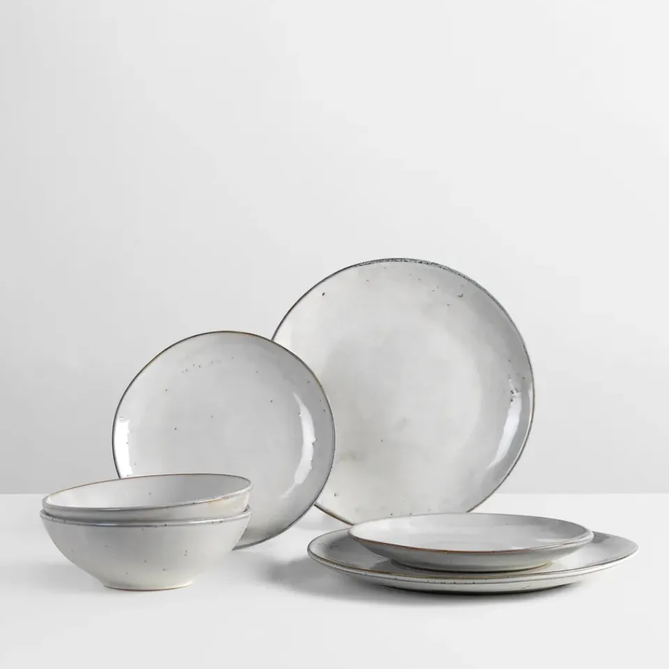 Broste Copenhagen Nordic Sand dinner set for two, 6 pieces Beige Hot