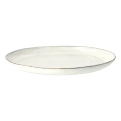 Broste Copenhagen Nordic Sand oval serving platter, 26.5x35.5 cm Beige