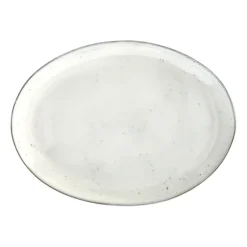 Broste Copenhagen Nordic Sand oval serving platter, 26.5x35.5 cm Beige